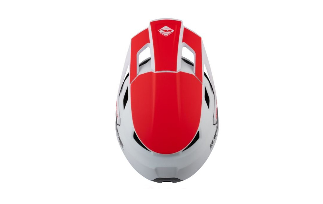 Casque VTT intégral Kenny SPLIT Rouge/Blanc - 2021