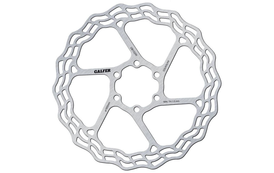 Disque de frein vélo de route Galfer Wave 160mm - 6 Trous