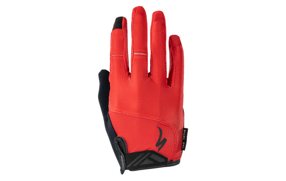 Gants longs été Specialized Body Geometry Dual GEL Rouge - 2021