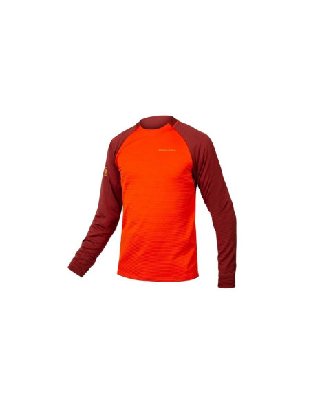 Maillot manches longues ENDURA SingleTrack Polaire Rouge