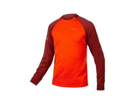 Maillot manches longues ENDURA SingleTrack Polaire Rouge