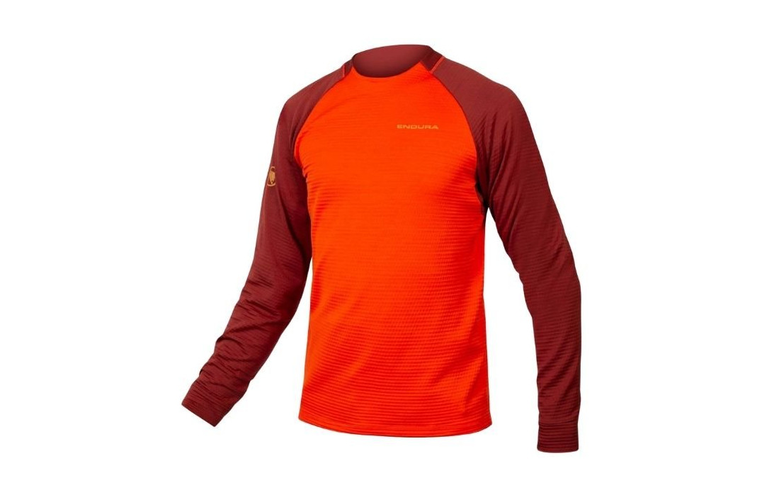 Maillot manches longues ENDURA SingleTrack Polaire Rouge