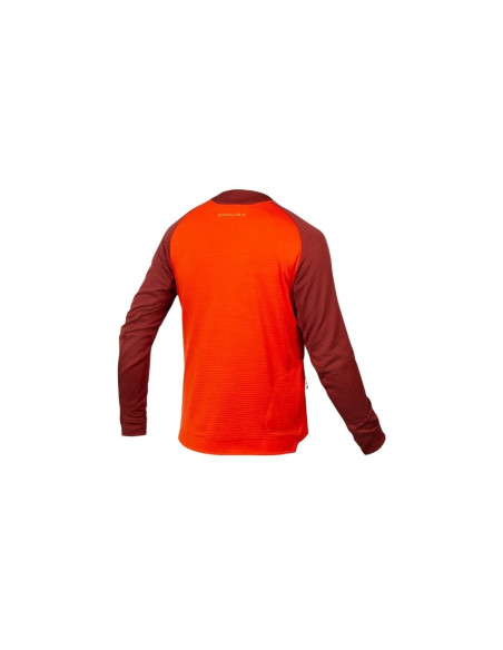 Maillot manches longues ENDURA SingleTrack Polaire Rouge