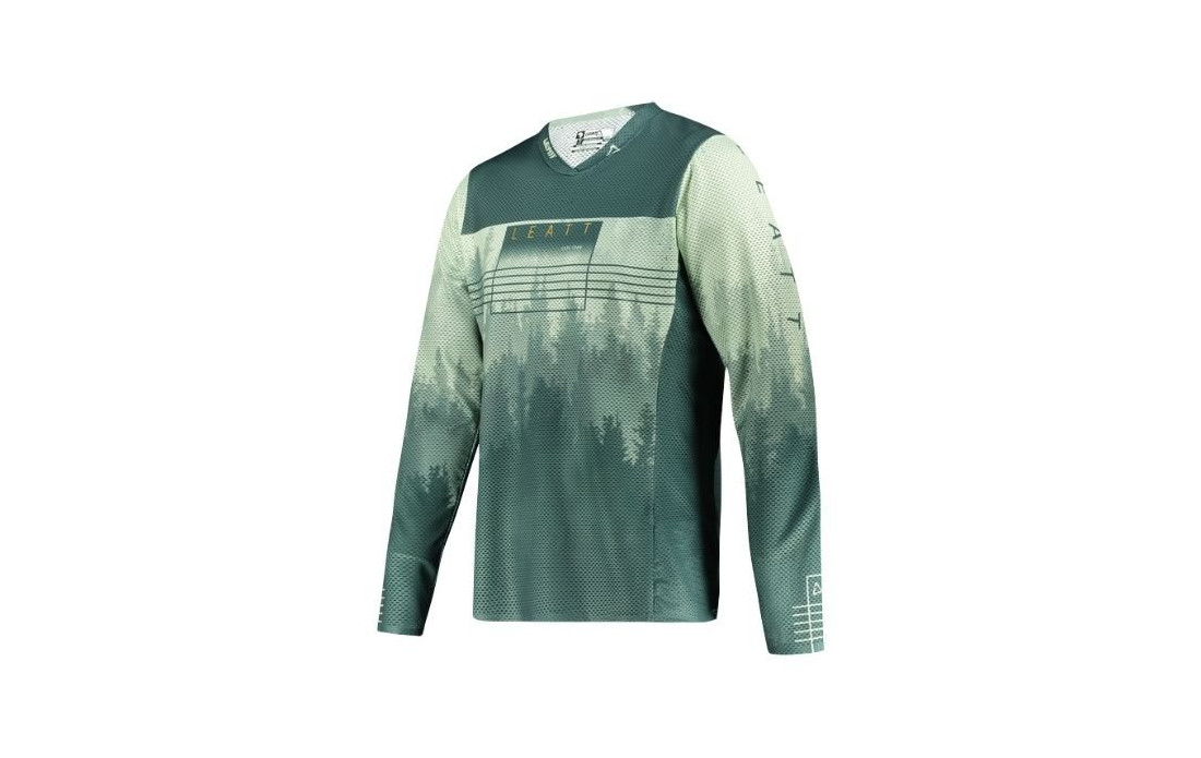 Maillot manches longues LEATT MTB Gravity 4.0 Vert imprimé