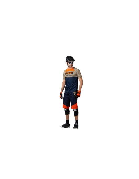 Maillot manches courtes KENNY Charger Navy/Orange