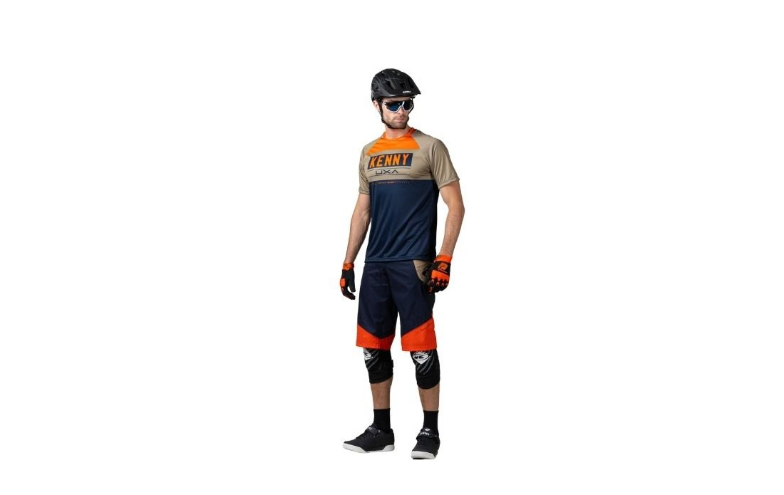 Maillot manches courtes KENNY Charger Navy/Orange