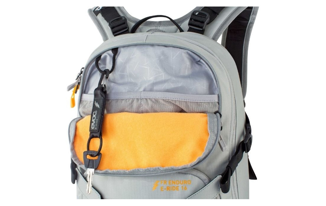 Sac EVOC FR Enduro E-Ride 16  Poche Baddder 2L Gris/Orange
