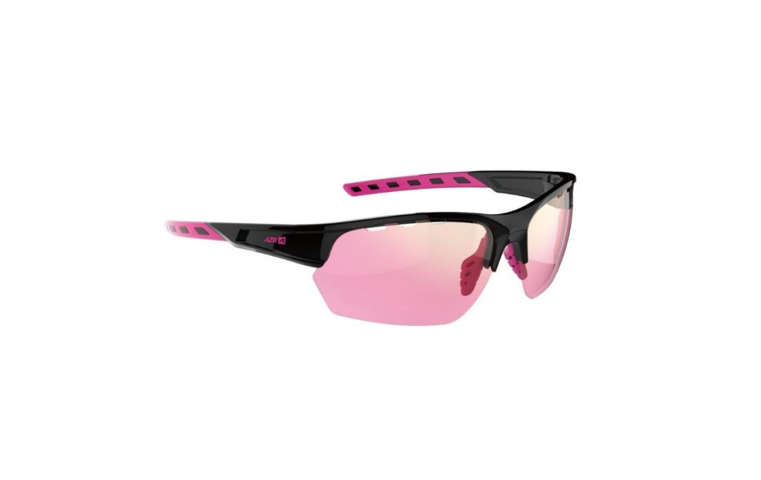 Lunette de vélo AZR Kromic Izoard Noir vernie - Ecran Photochromique Rose Cat 1 à 3 - 4177