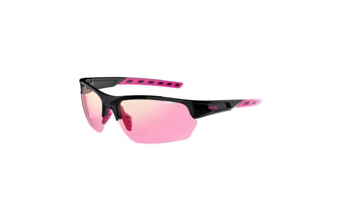 Lunette de vélo AZR Kromic Izoard Noir vernie - Ecran Photochromique Rose Cat 1 à 3 - 4177