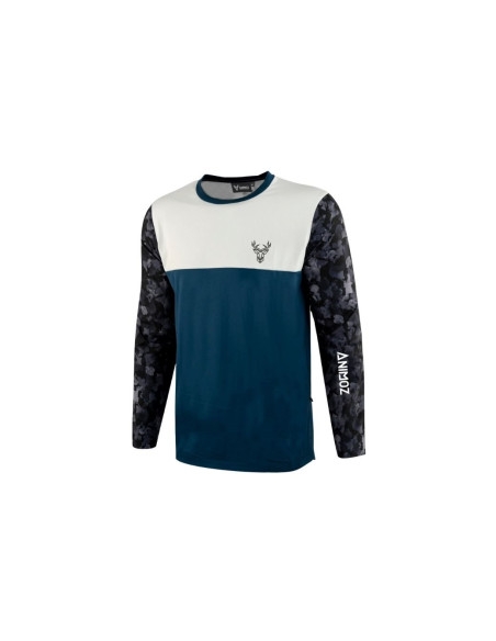 Maillot manches longues ANIMOZ Wild Bleu