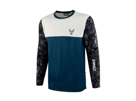 Maillot manches longues ANIMOZ Wild Bleu