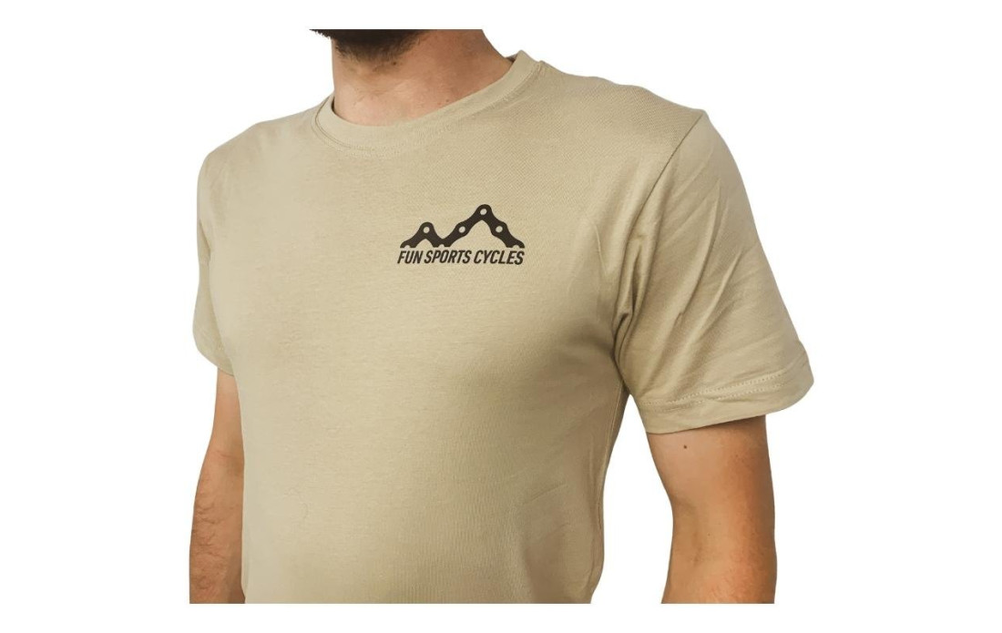 T-Shirt Fun Sports Cycles logo Beige - 2022