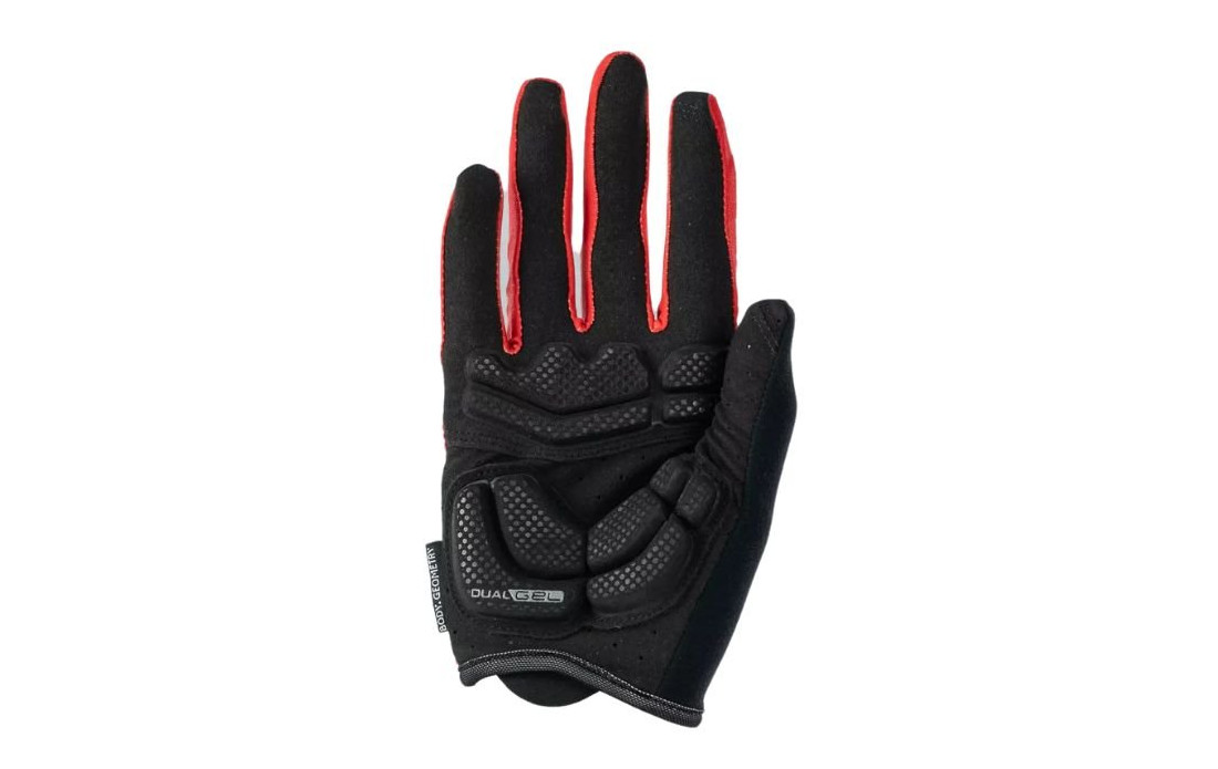 Gants longs été Specialized Body Geometry Dual GEL Rouge - 2021