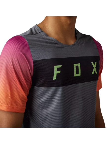 Maillot manches courtes FOX Flexair Arcadia Noir