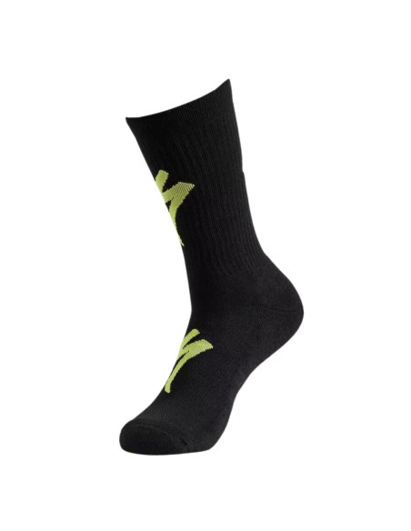 Chaussettes SPECIALIZED Techno MTB Tall Logo Rouge/Noir