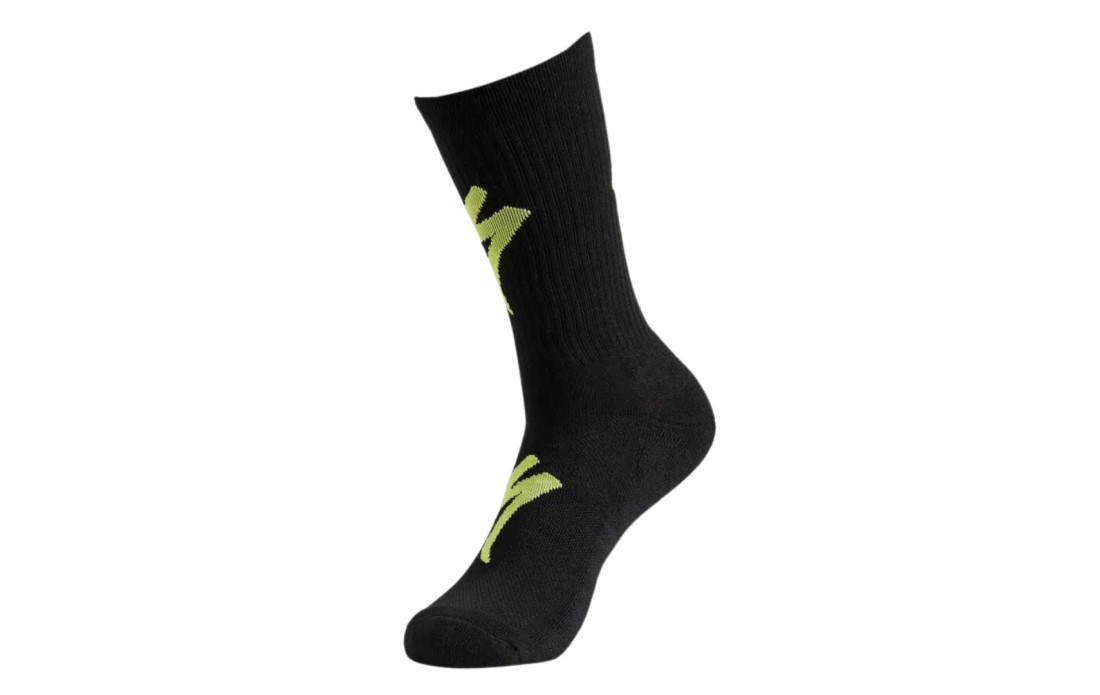 Chaussettes SPECIALIZED Techno MTB Tall Logo Rouge/Noir