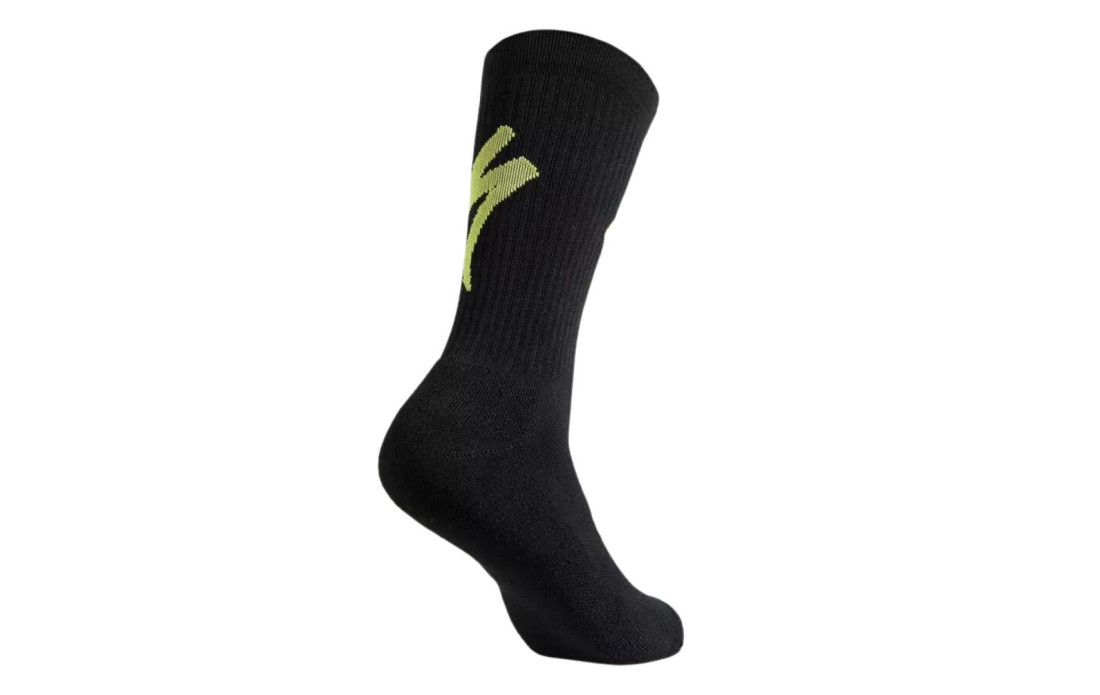 Chaussettes SPECIALIZED Techno MTB Tall Logo Rouge/Noir