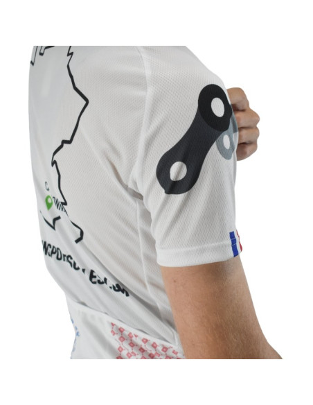 Maillot route et VTT XC Fun Sports Cycles vintage bleu blanc rouge