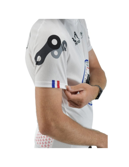 Maillot route et VTT XC Fun Sports Cycles vintage bleu blanc rouge