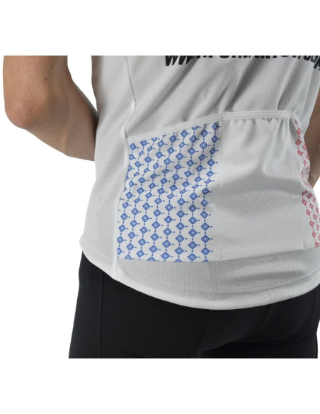 Maillot route et VTT XC Fun Sports Cycles vintage bleu blanc rouge