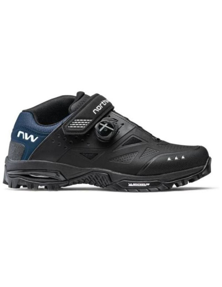 Chaussures VTT NORTHWAVE Enduro Mid2 Noir/Bleu Foncé