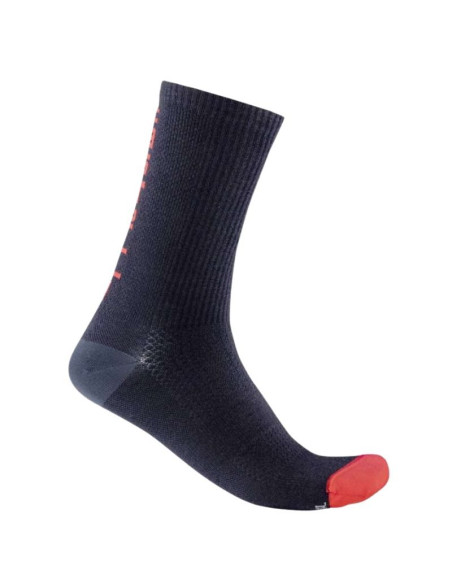 Chaussettes CASTELLI Bandito 18 Bleu marine/Rouge
