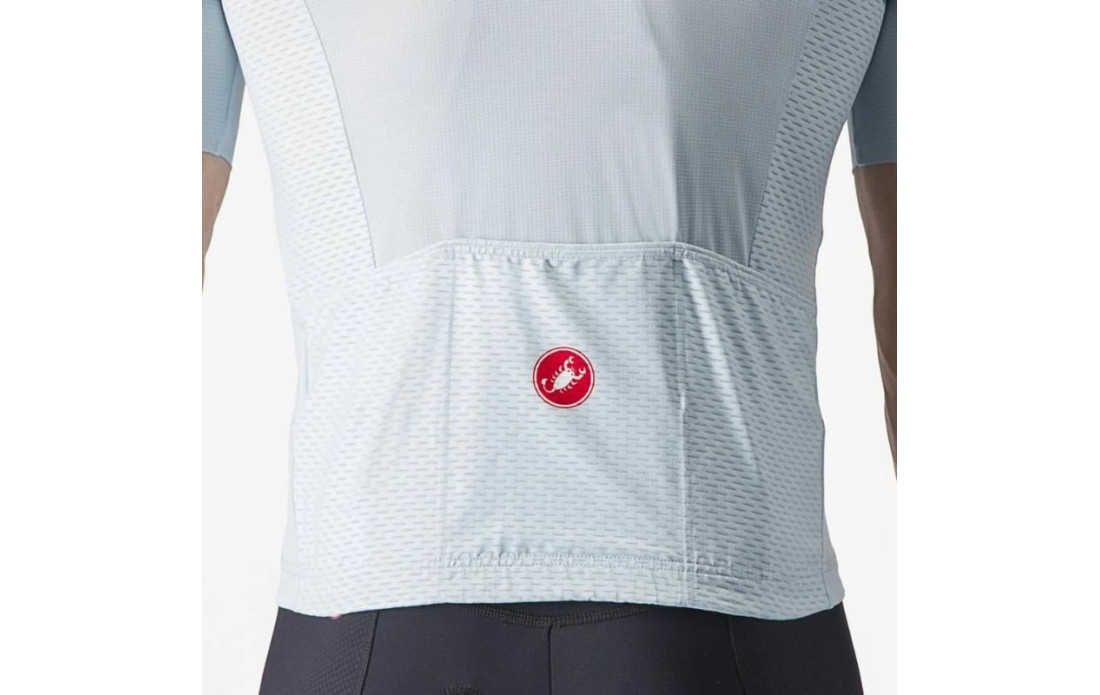 Maillot manches courtes CASTELLI Tradizione Blanc/Bleu