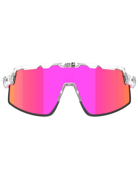 Lunettes AZR Speed RX Blanc vernie - Ecran Multicouche Rose Cat.3