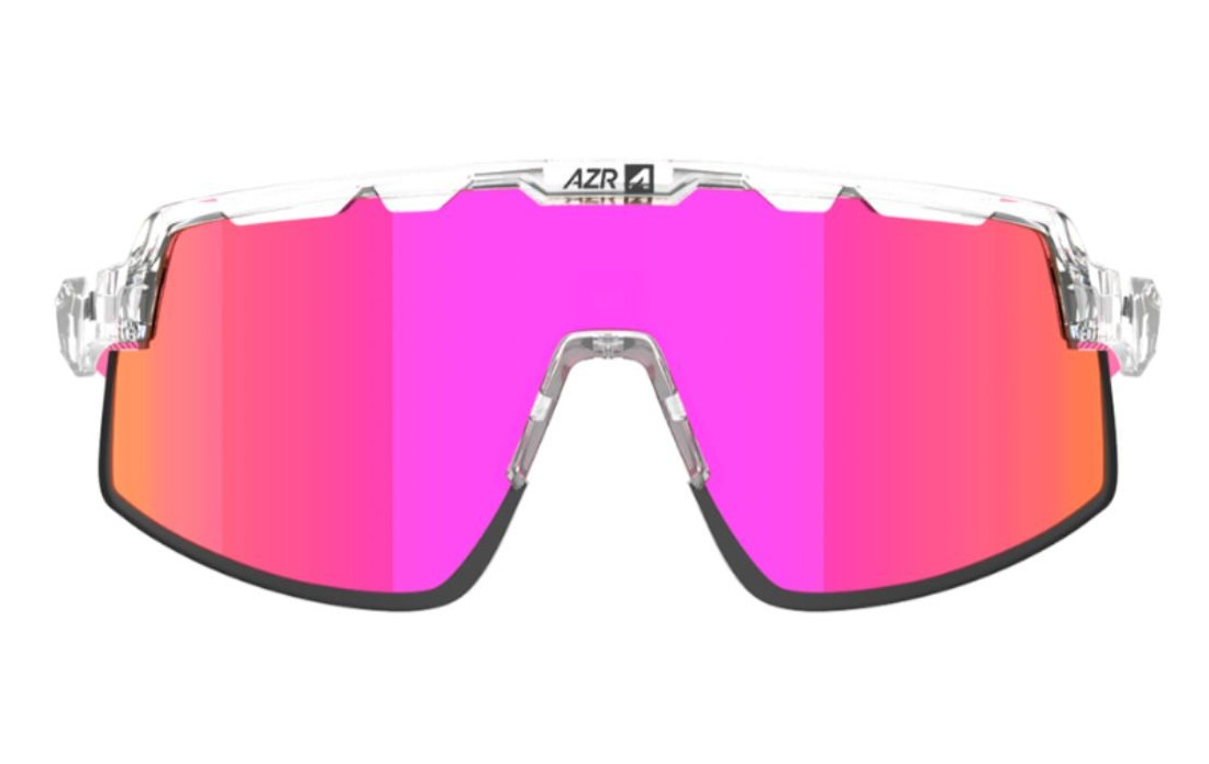 Lunettes AZR Speed RX Blanc vernie - Ecran Multicouche Rose Cat.3