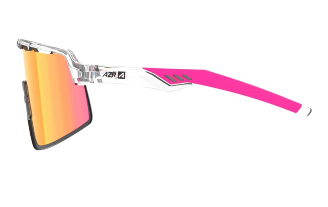 Lunettes AZR Speed RX Blanc vernie - Ecran Multicouche Rose Cat.3