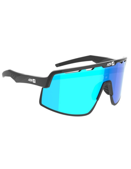 Lunettes AZR Speed RX Noir Vernie - Ecran Multicouche Bleu Cat.3