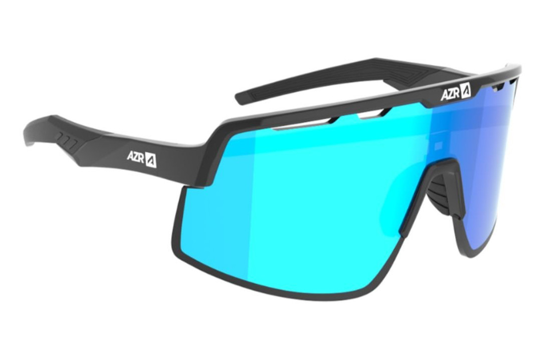 Lunettes AZR Speed RX Noir Vernie - Ecran Multicouche Bleu Cat.3