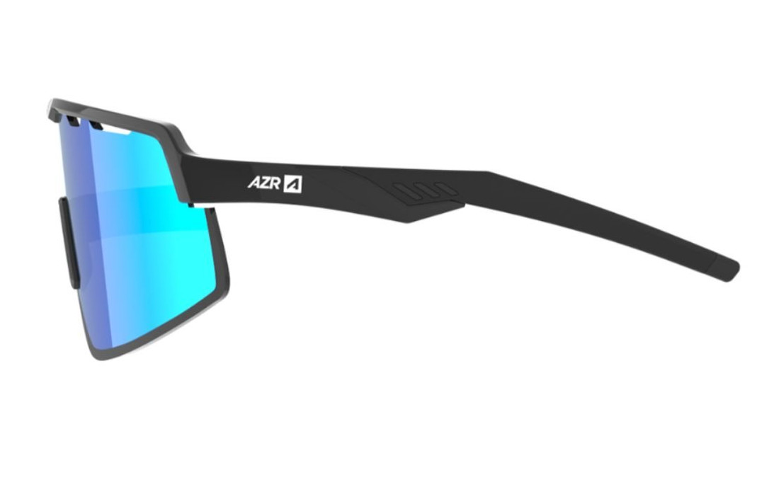 Lunettes AZR Speed RX Noir Vernie - Ecran Multicouche Bleu Cat.3
