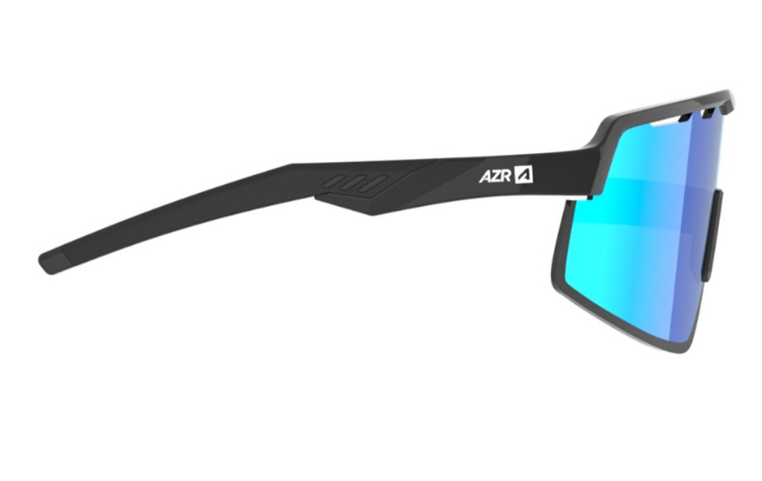 Lunettes AZR Speed RX Noir Vernie - Ecran Multicouche Bleu Cat.3