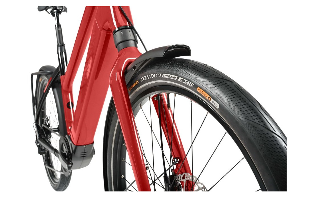 VTC électrique WINORA iRide Pure X10 Rouge 400 Wh - 2024 | FSC