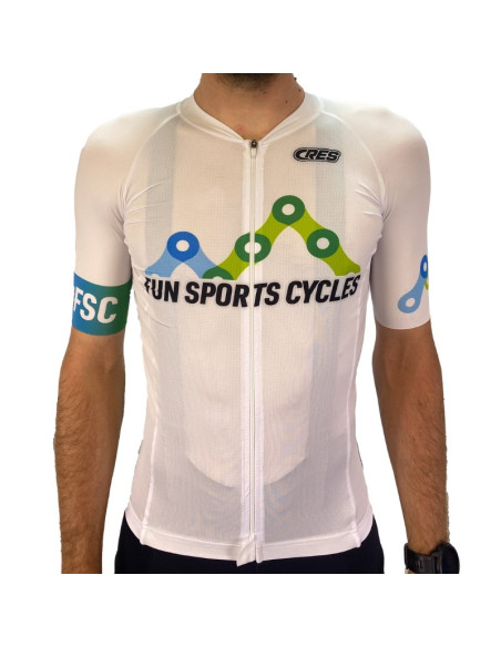 Maillot route et VTT XC Fun Sports Cycles Performance Bleu/Vert - 2024