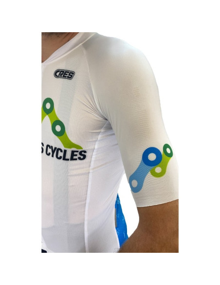 Maillot route et VTT XC Fun Sports Cycles Performance Bleu/Vert - 2024