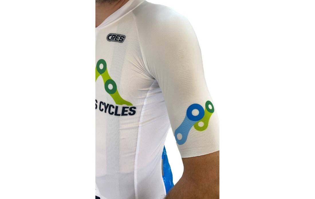 Maillot route et VTT XC Fun Sports Cycles Performance Bleu/Vert - 2024