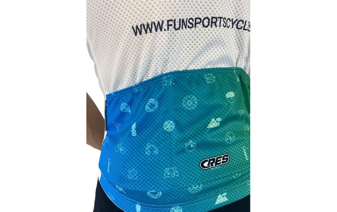 Maillot route et VTT XC Fun Sports Cycles Performance Bleu/Vert - 2024