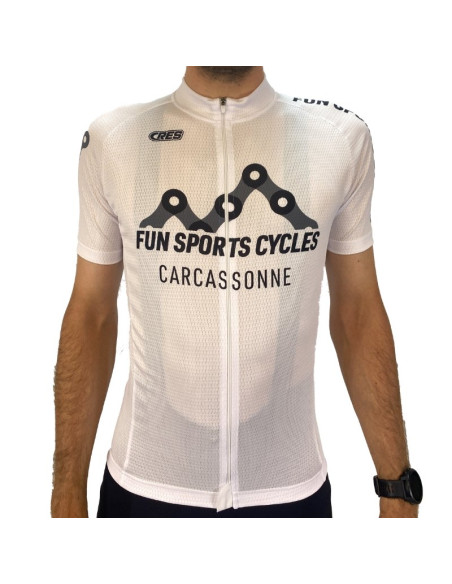 Maillot route et VTT XC Fun Sports Cycles Loisirs Bleu/Blanc/Rouge - 2024