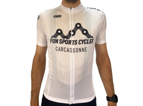 Maillot route et VTT XC Fun Sports Cycles Loisirs Bleu/Blanc/Rouge - 2024