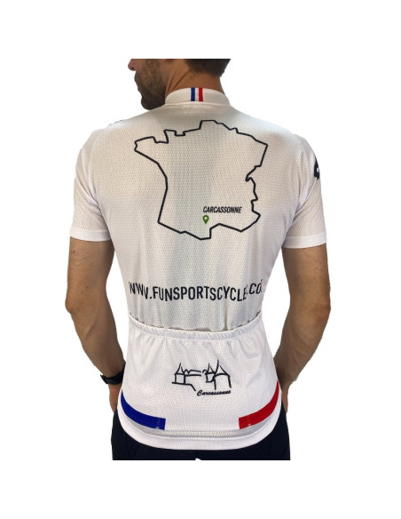 Maillot route et VTT XC Fun Sports Cycles Loisirs Bleu/Blanc/Rouge - 2024
