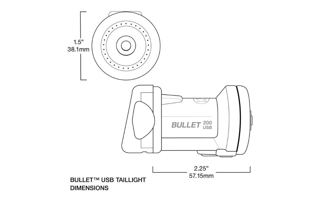 Eclairage arrière NiteRider Bullet 200