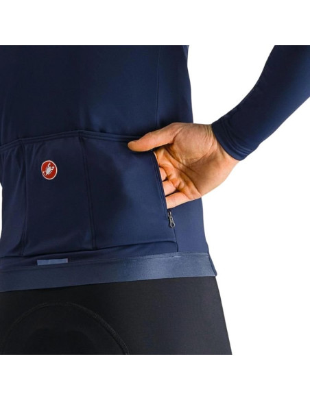 Maillot manches longues CASTELLI Espresso Thermal Bleu