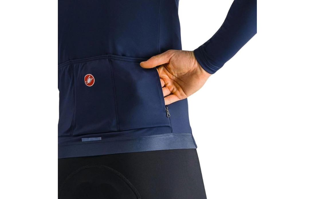Maillot manches longues CASTELLI Espresso Thermal Bleu