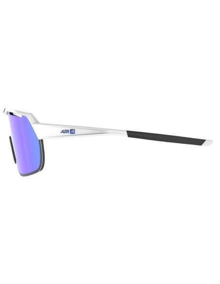 Lunettes AZR Victory RX Blanc Vernie - Ecran Multicouche Bleu Cat 3