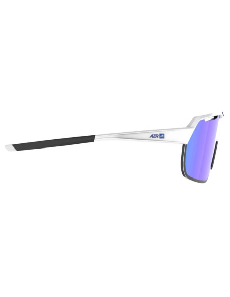 Lunettes AZR Victory RX Blanc Vernie - Ecran Multicouche Bleu Cat 3