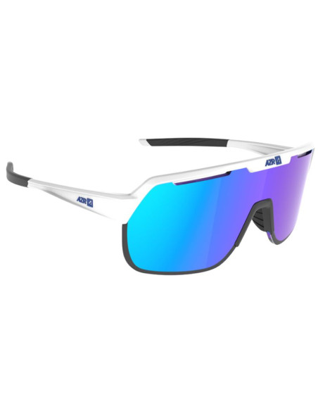 Lunettes AZR Victory RX Blanc Vernie - Ecran Multicouche Bleu Cat 3