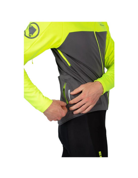 Veste Coupe-vent Endura Windchill II Jaune Fluo / Gris