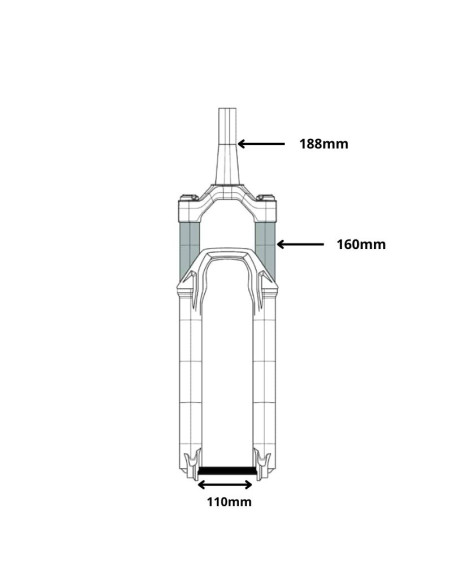 Fourche VTT Neuve 27.5" FOX 36 Float Performance Elite Grip 2 160mm Noir 44mm - Pivot 188mm